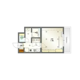 フロンティアU【403号室】の間取り