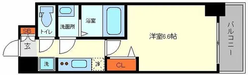 プレサンス福島ミッドエル【4階】の間取り