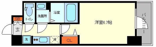 プレサンス福島ミッドエル【9階】の間取り