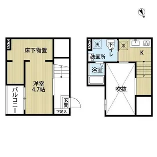 愛知県名古屋市中川区五女子2丁目【アパート】の間取り