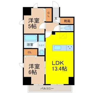 プロシード白壁【7階】の間取り