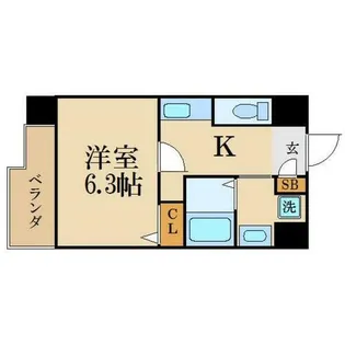 フローライト上前津【6階】の間取り