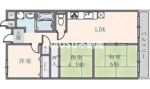 デイグランロイヤルヴィラ【706号室】の間取り