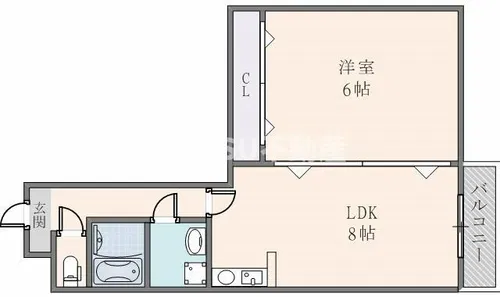 ピスケス花園【201号室】の間取り