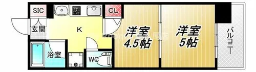 エスリード八尾北本町【2階】の間取り