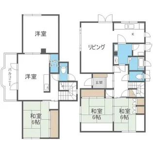 北海道札幌市南区中ノ沢【一戸建】の間取り
