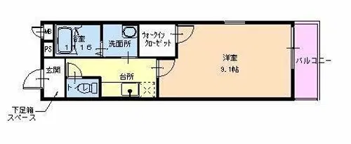 フジパレス鶴見Ⅲ番館【1階】の間取り