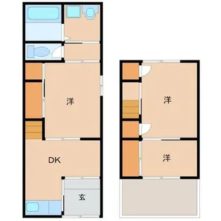兵庫県尼崎市大庄中通3丁目【テラスハウス】の間取り