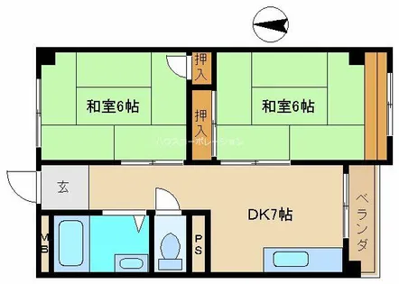 クリアスカイ立花【4階】の間取り
