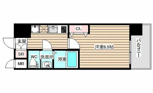 サムティ大阪CITY WEST【2階】の間取り