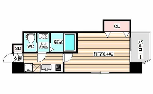 サムティ大阪CITY WEST【4階】の間取り