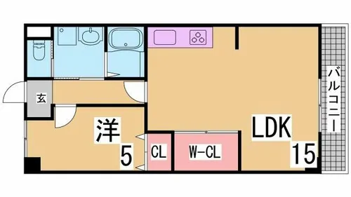 兵庫県神戸市兵庫区御崎本町2丁目【マンション】の間取り