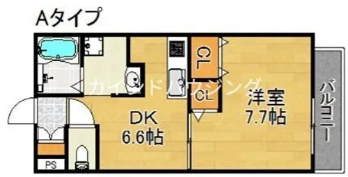 ヘーベル姫松【2階】の間取り