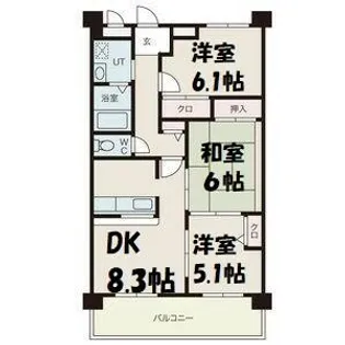 サンコート八事1棟【4階】の間取り