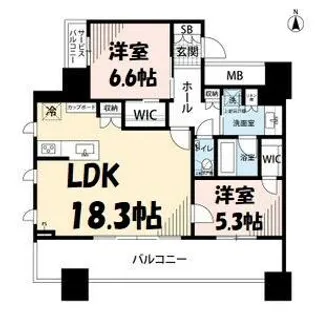タワー・ザ・ファースト名古屋栄【5階】の間取り