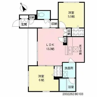 アルアミスタ B棟【1階】の間取り