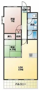 サニーコート暁【1階】の間取り