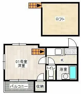 コンパートハウス唐人町【1階】の間取り