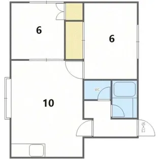 北海道札幌市手稲区新発寒六条8丁目【アパート】の間取り