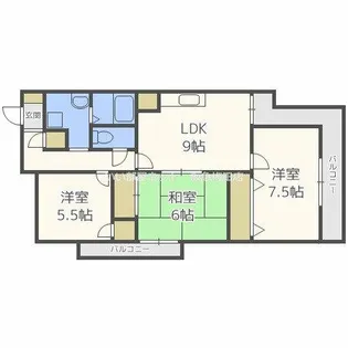 パセオ東千里【2階】の間取り