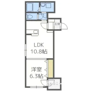 北海道札幌市西区発寒六条9丁目【マンション】の間取り