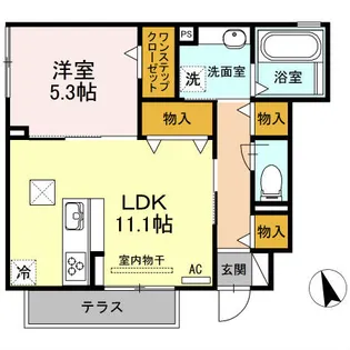 ラ ティエラ【1階】の間取り