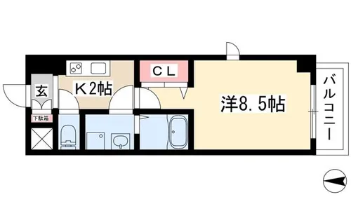 エントピア桜山【1階】の間取り