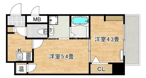 エヌエムスワサントディス【8FB号室】の間取り