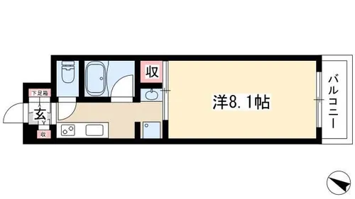 ボッロリーノ【106号室】の間取り