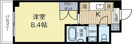 福岡県福岡市博多区博多駅前4丁目【マンション】の間取り