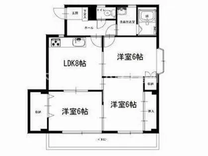 ラ・ネージュ D【202号室】の間取り