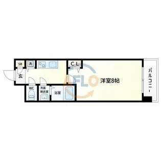 メゾン・ド・ヴィレ深江【6階】の間取り