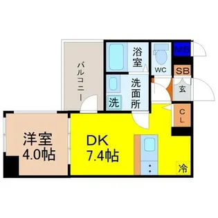 プレサンス今池駅前フェルディノ【7階】の間取り