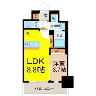 プレサンスTHE新栄【4階】の間取り