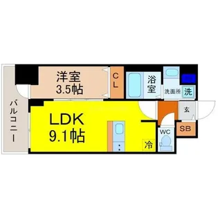 プレサンス葵デュリス【11階】の間取り