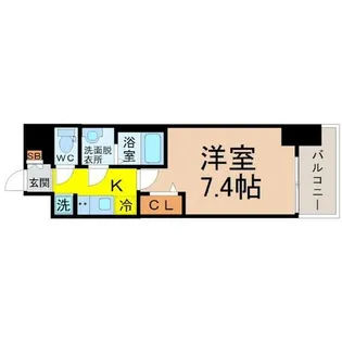 プレサンスジェネ新栄町駅前葵【5階】の間取り