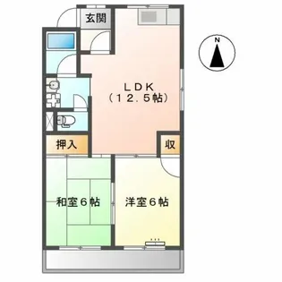 エバーハイムL【2階】の間取り