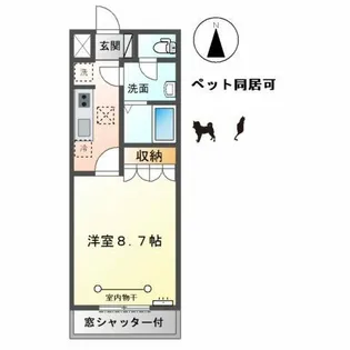 シャンピア山王浦【1階】の間取り