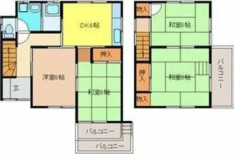 愛知県犬山市大字犬山字西平【一戸建】の間取り