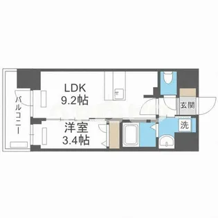 プレサンス立売堀ベルヴィル【404号室】の間取り