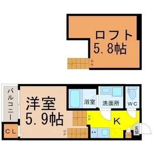ハーモニーテラス大高町【1階】の間取り