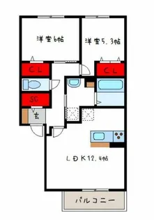 アビタシオンA棟【1階】の間取り