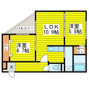 CREDIBLE【1階】の間取り