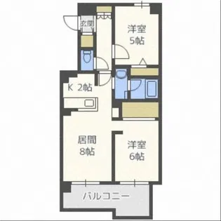 バインド平岸【302号室】の間取り