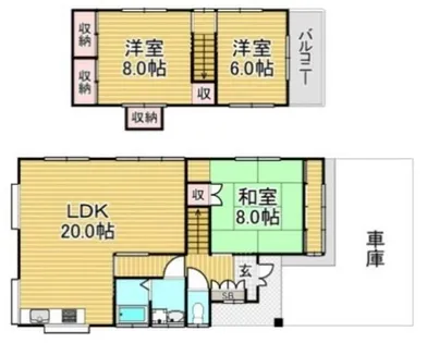 福岡県春日市昇町3丁目【一戸建】の間取り