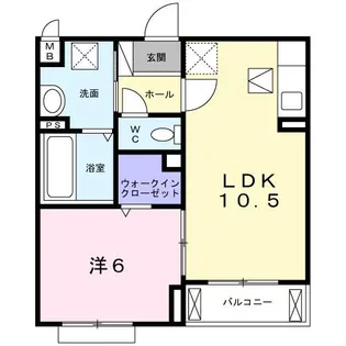 ヴィアソーレ摂津【102号室】の間取り