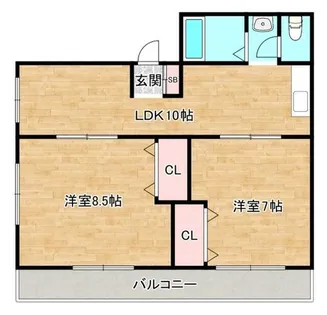 大阪府大阪市旭区清水4丁目【アパート】の間取り