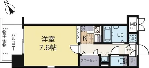 福岡県福岡市中央区渡辺通5丁目【マンション】の間取り