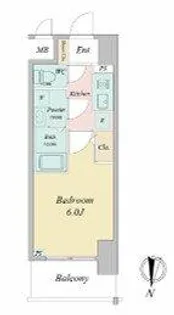 エスリードレジデンス大阪本町【6階】の間取り