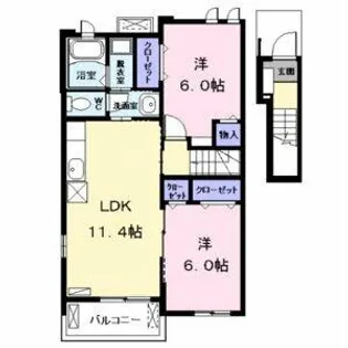 ブローテ【202号室】の間取り